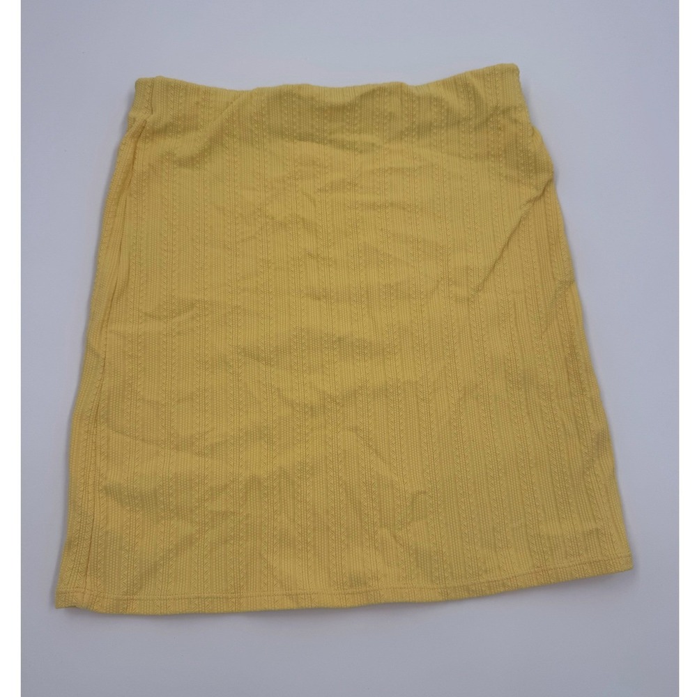 Maaji‎ Yellow Textured Knit Mini Skirt Size S